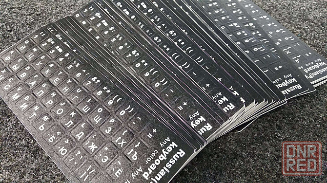 Наклейки на клавиатуру в наличии в ассортименте : на черном фоне . на белом и прозрачные Донецк - изображение 3