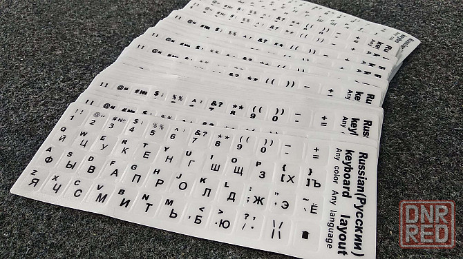 Наклейки на клавиатуру в наличии в ассортименте : на черном фоне . на белом и прозрачные Донецк - изображение 2