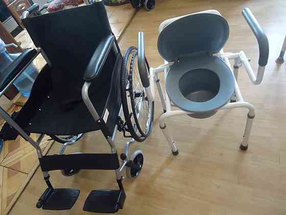 Инвалидное кресло коляска комнат и улицы лёгкая /Стул туалет/Прикроватный столик/Трость металическ Донецк