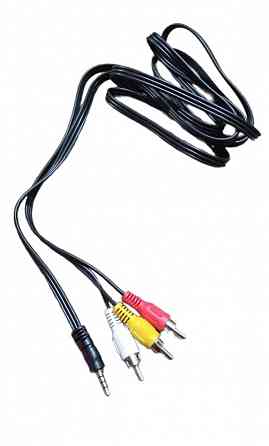 Аудио/видео кабель AUX 4 pin 3.5 Jack x RCA 2 метра Донецк