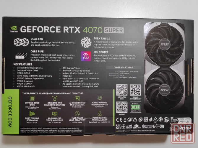 Видеокарта MSI GeForce RTX 4070 SUPER VENTUS 2X OC 12ГБ Новая Донецк - изображение 2