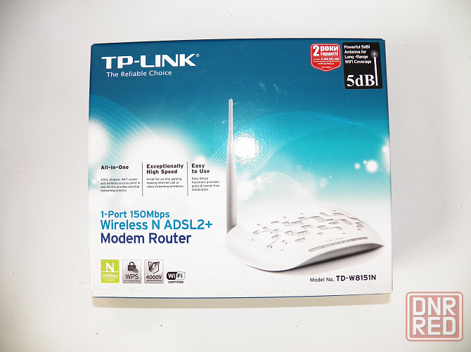 Wi-Fi модем роутер ADSL2+ TP-Link TD-W8151N Донецк - изображение 1