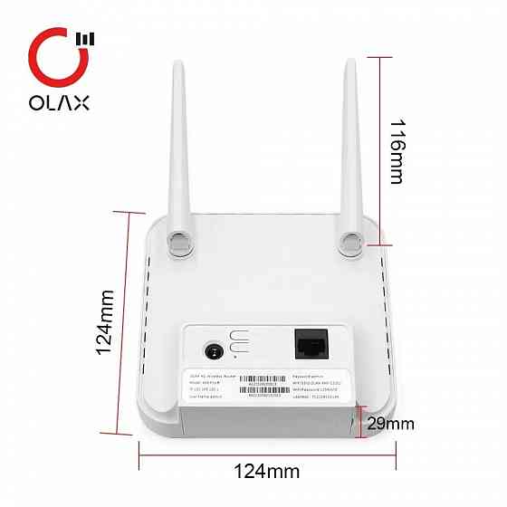 Роутер WiFi 3G/4G Olax AX6 Pro Ethernet RJ-45, SIM-карта, 300 Мбит/с, 4000 мАч Макеевка