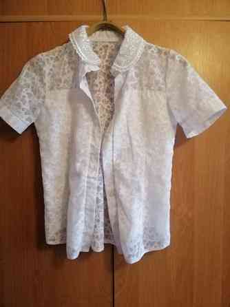 Блуза белая с нежной тканью, р. 38-40 Донецк