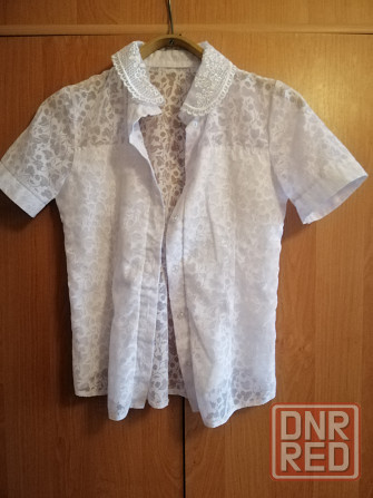 Блуза белая с нежной тканью, р. 38-40 Донецк - изображение 1