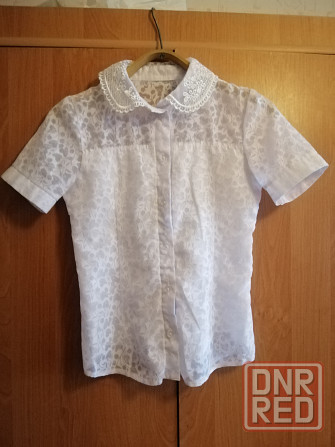 Блуза белая с нежной тканью, р. 38-40 Донецк - изображение 4
