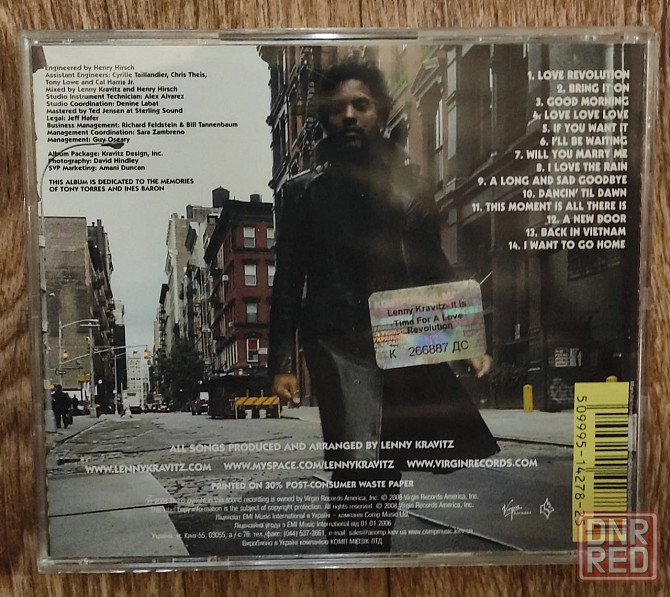 CD диск IFPI Lenny Kravitz "It Is Time for a Love Revolution". Новый Донецк - изображение 2