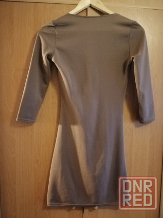 Бежево- коричневое платье, р. 42 Донецк - изображение 2