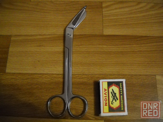 Ножницы изогнутые, медицинские для разрезания повязок. Донецк - изображение 1