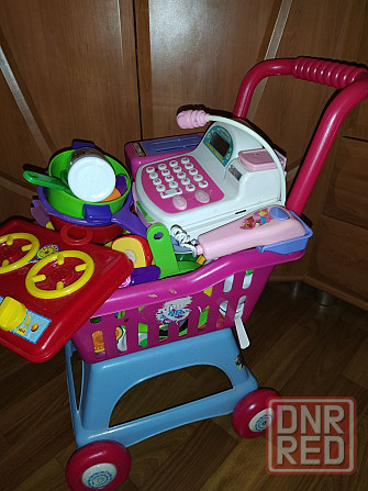 Детская тележка,касса+посудка Донецк - изображение 1