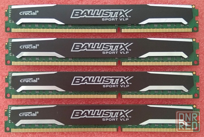 DDR3 8Gb + 8Gb + 8Gb + 8Gb 1600MHz CL9 Crucial Ballistix Sport VLP - НИЗКОПРОФИЛЬНАЯ - DDR3L 32Gb Донецк - изображение 2