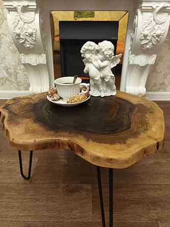 Журнальный столик из спила ореха Донецк