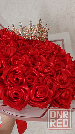 Отличный подарок! Букет ручной работы из атласных роз 🥰 Донецк - изображение 1
