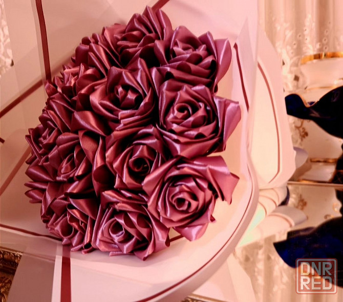 Отличный подарок! Букет ручной работы из атласных роз 🥰 Донецк - изображение 3
