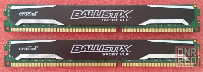 DDR3 8Gb + 8Gb 1600MHz CL9 Crucial Ballistix Sport VLP - product of USA -НИЗКОПРОФИЛЬНАЯ- DDR3L 16Gb Донецк - изображение 2