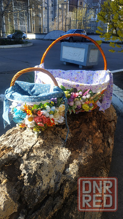 Пасхальная корзина из лозы с декором. Донецк - изображение 1