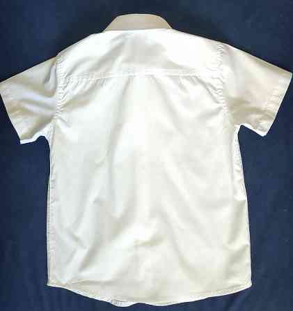 Белая рубашка с коротким рукавом на 7 лет Донецк