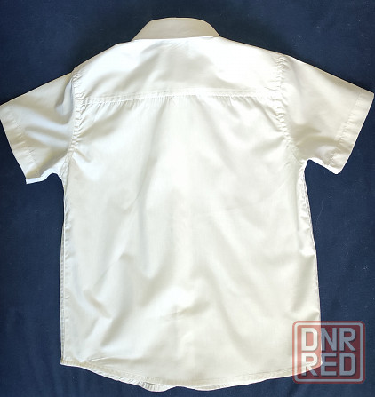 Белая рубашка с коротким рукавом на 7 лет Донецк - изображение 2