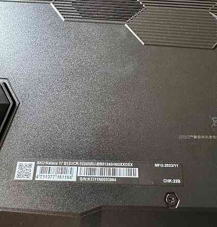 Ноутбук MSI KATANA GF 76 FULL HD IPS 144 ГЦ / i5-12450H / 16 ОЗУ / 512 SSD / GeForce RTX 3050 4GB Донецк