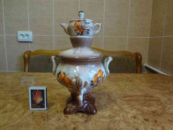 Самовар с чайником керамический декоративный Луганск