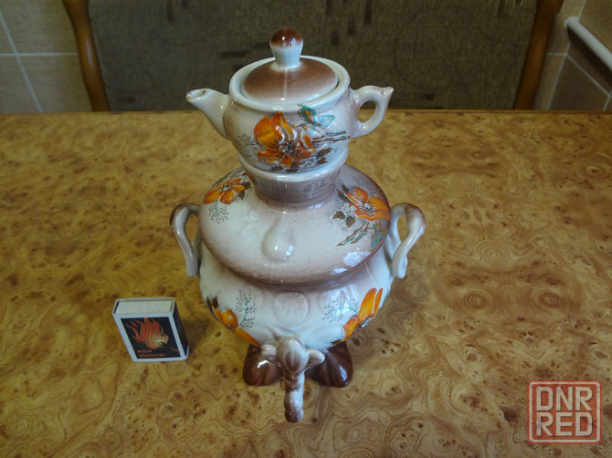 Самовар с чайником керамический декоративный Луганск - изображение 2