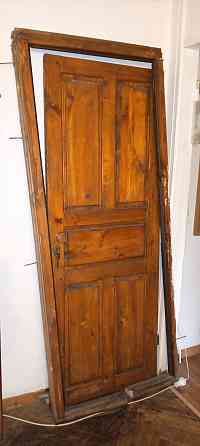 Дверь деревянная 190х70 см с рабочим замком и навесами Макеевка