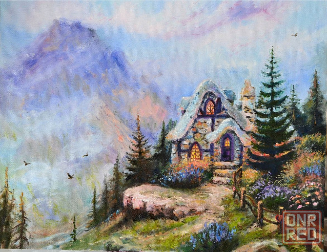 Картина "Домик в горах" Живопись Донецк - изображение 1