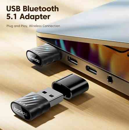 Bluetooth-адаптер Toocki с USB-портом и поддержкой Bluetooth 5.1 Донецк