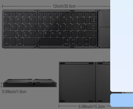 Складная беспроводная мембранная клавиатура Klavye Mini Донецк