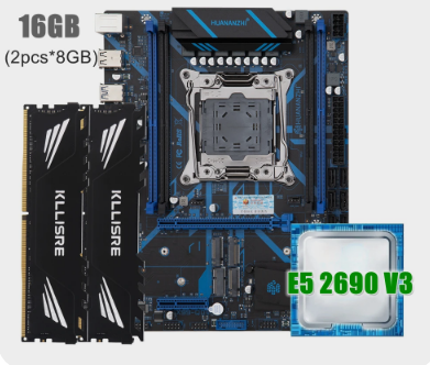 Комплект материнской платы HUANANZHI xeon x99 с E5 2690 V3 2*8G DDR4 2666 NON-ECC память NVME USB3.0 Донецк