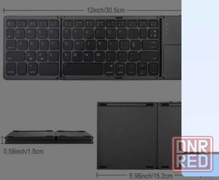 Складная беспроводная мембранная клавиатура Klavye Mini Донецк - изображение 3