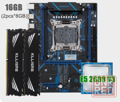 Комплект материнской платы HUANANZHI xeon x99 с E5 2690 V3 2*8G DDR4 2666 NON-ECC память NVME USB3.0 Донецк - изображение 1