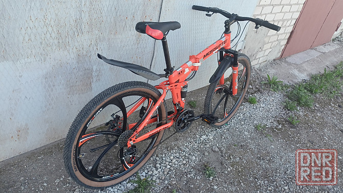 Новый двухподвесной горный велосипед со складной рамой на литых дисках и дисковых тормозах Енакиево - изображение 3
