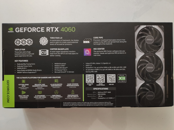 Видеокарта MSI NVIDIA GeForce RTX 4060 VENTUS 3X 8G Новая! Донецк
