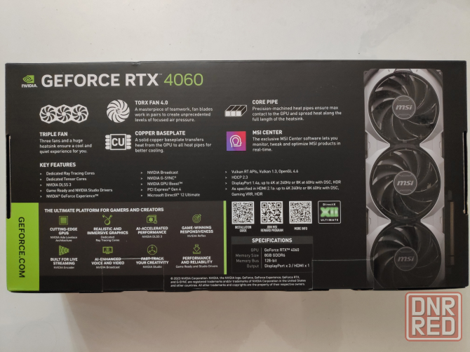 Видеокарта MSI NVIDIA GeForce RTX 4060 VENTUS 3X 8G Новая! Донецк - изображение 2