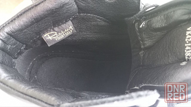 Ботинки кожаные чёрного цвета Донецк - изображение 5