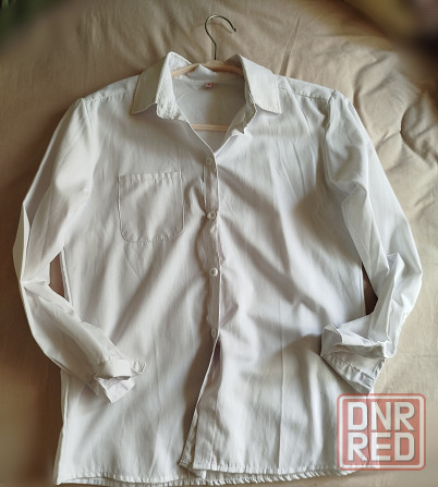 Белая рубашка 150-155 см Донецк - изображение 3