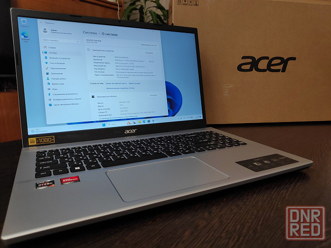 Ноутбук 15.6" Acer Aspire 3, IPS, AMD Ryzen 7 5700U, 8 ядер 16 потоков, 8ГБ DDR4, 1ТБ SSD Новый Донецк - изображение 2