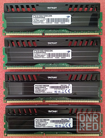 DDR3 8Gb + 8Gb + 8Gb + 8Gb 1866MHz CL10 (PC3-14900) Patriot Игровая память -PV316G186C0K- DDR3 32Gb Донецк - изображение 1