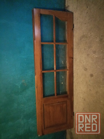 Дверь деревянная остеклённая для зала из двух частей Донецк - изображение 1