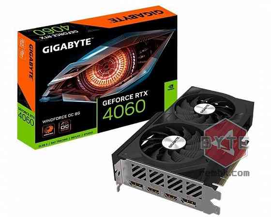 Видеокарта GIGABYTE GeForce RTX 4060 WINDFORCE OC 8GB (GV-N4060WF2OC-8GD) |Гарантия Донецк