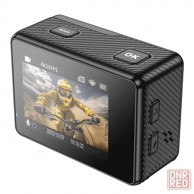 Экшен камера Hoco DV101 с двойным цветным дисплеем, черный Макеевка - изображение 3