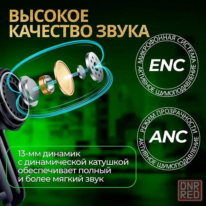 Беспроводные наушники Hoco EQ5 внутриканальные, сенсорные, с микрофоном, черный Макеевка - изображение 5