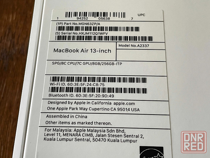 Ноутбук Apple MacBook Air 13.3 2560х1600 IPS, Apple M1, 8GB, SSD256GB Донецк - изображение 4