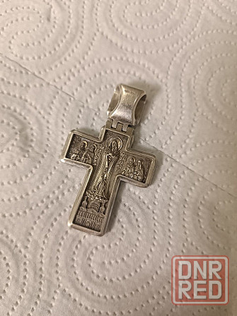 серебряный крест и серебряный браслет Донецк - изображение 1