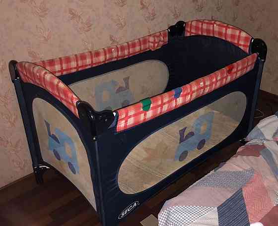 Складной манеж-кровать + матрас + игровой коврик в подарок Донецк