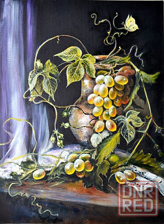 Картина маслом "Вьюнок с виноградом" Живопись Донецк - изображение 1