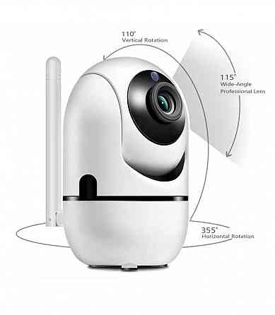 Беспроводная IP WI-FI видеокамера с обзором 360, датчиком движения, ночной съемкой, видеоняня Снежное