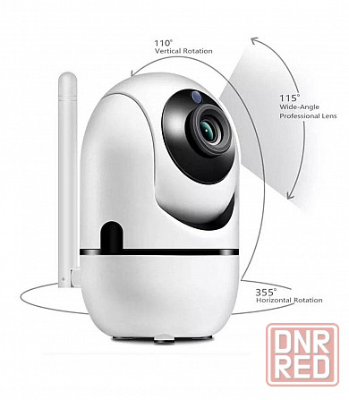 Беспроводная IP WI-FI видеокамера с обзором 360, датчиком движения, ночной съемкой, видеоняня Снежное - изображение 5