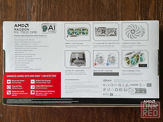 Видеокарта ASRock Radeon RX 7900 GRE Steel Legend OC 16GB (256bit) Донецк - изображение 3